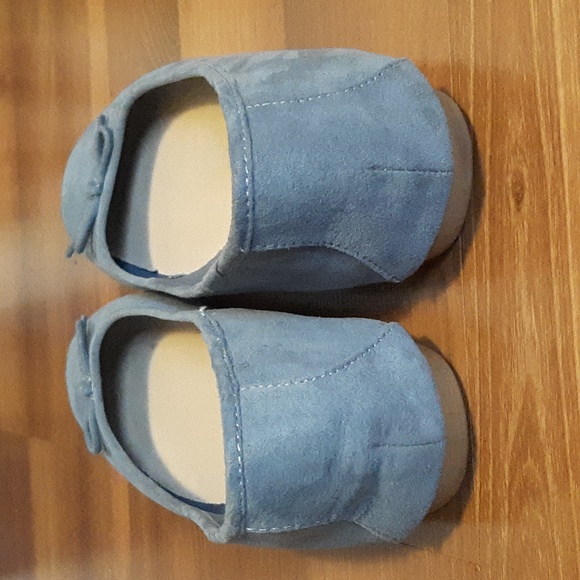 AMERICAN EAGLE Faux Suede Blue Ballerina Flats - Ladies Size 10W - Picture 4 of 9